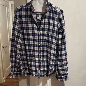 Frank & Eileen Navy and White Checkered Women's Shirt
